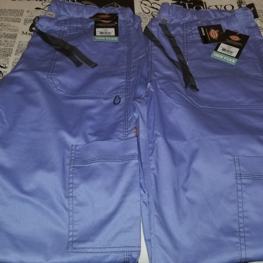 NWT Dickies Gen Flex Ceil Blue scrub pants